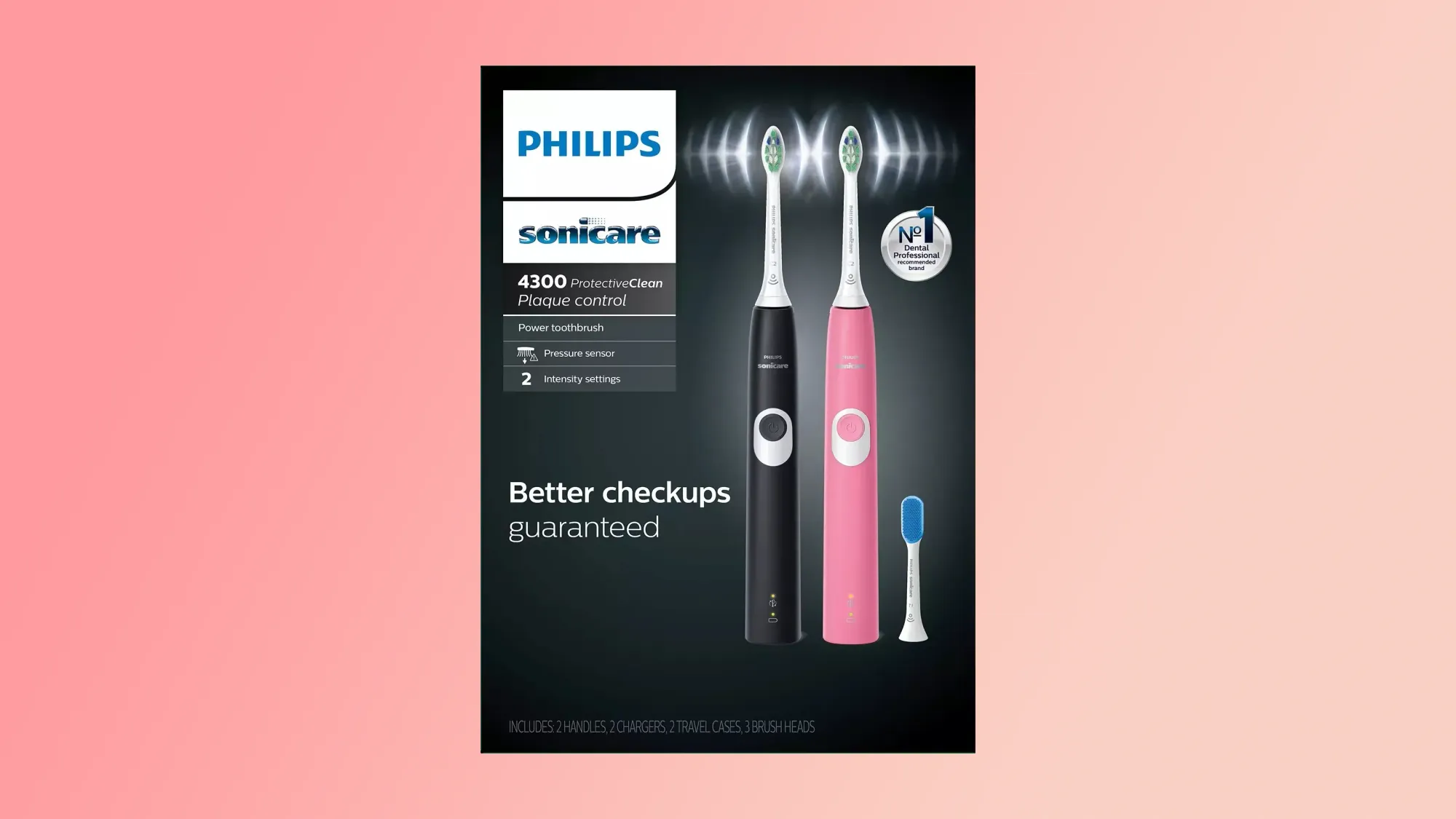 Philips Sonicare ProtectiveClean 4300 on a gradient background
