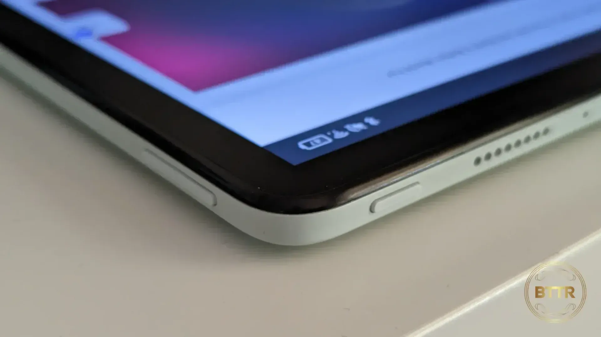 A look at the power and volume buttons on the NXTPAPER 10s from TCL