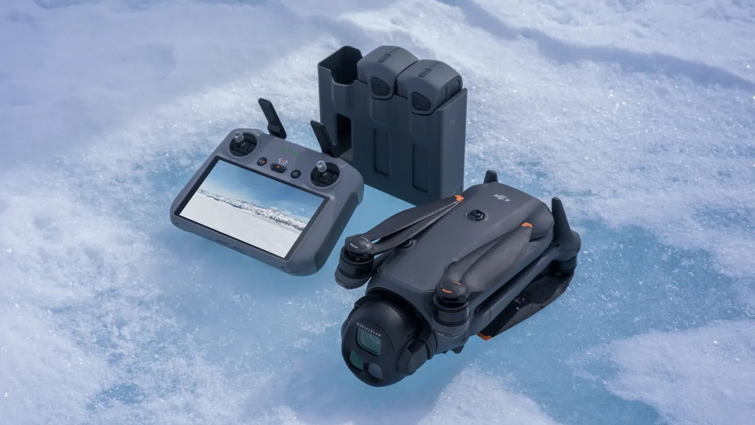 The mavic pro 4 fly more combo on snow