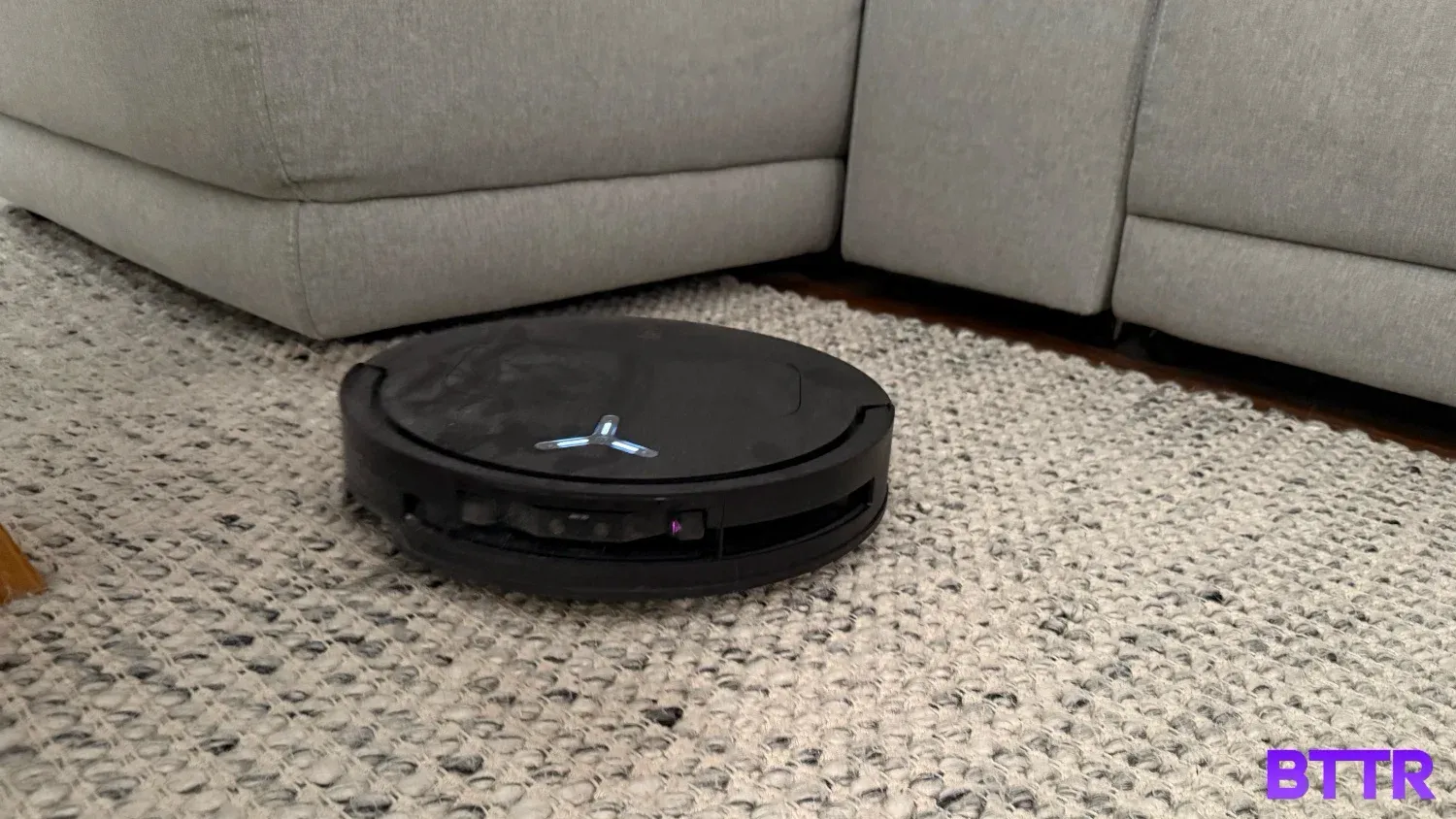The T50 Pro Omni vacuuming a rug