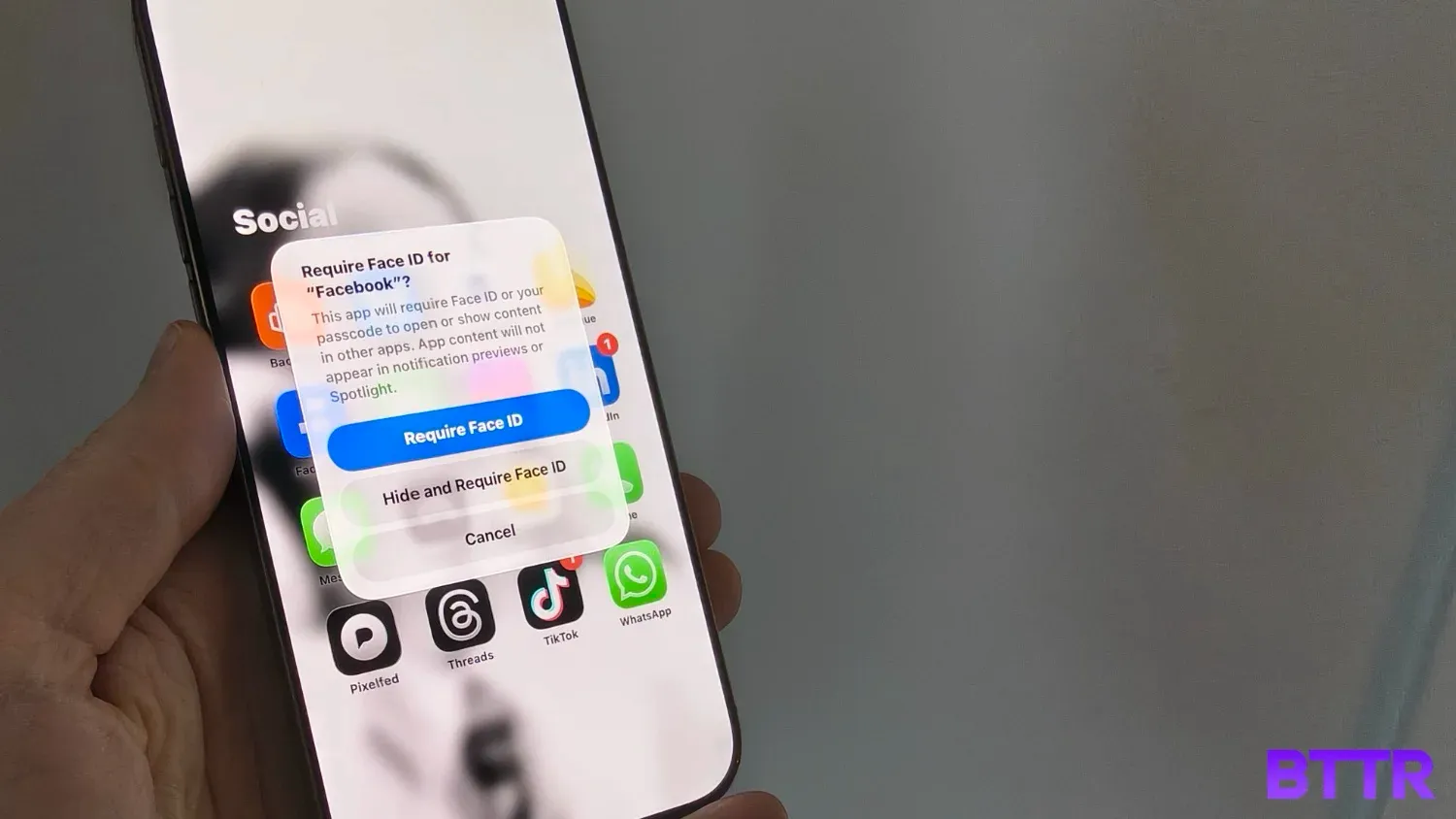 Hiding Facebook on iOS