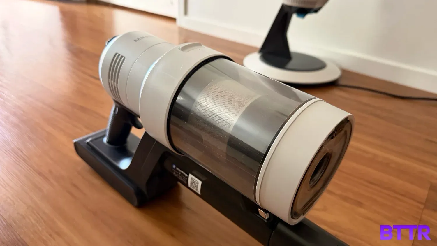 The vacuum barrel of the Samsung Bespoke AI Jet Ultra stick vacuum