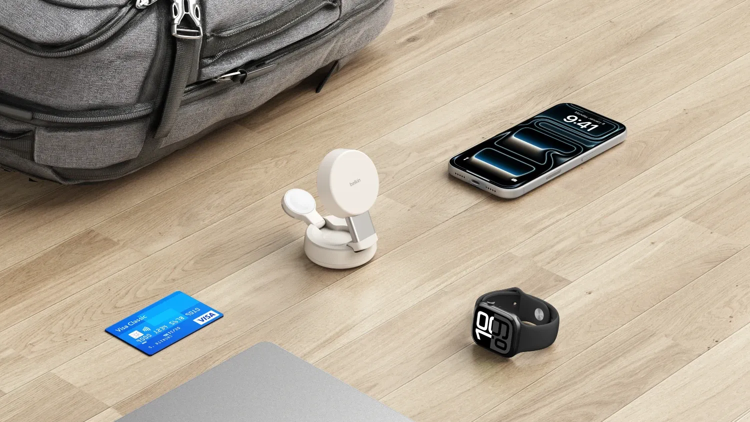 The portable puck-shaped charger from Belkin