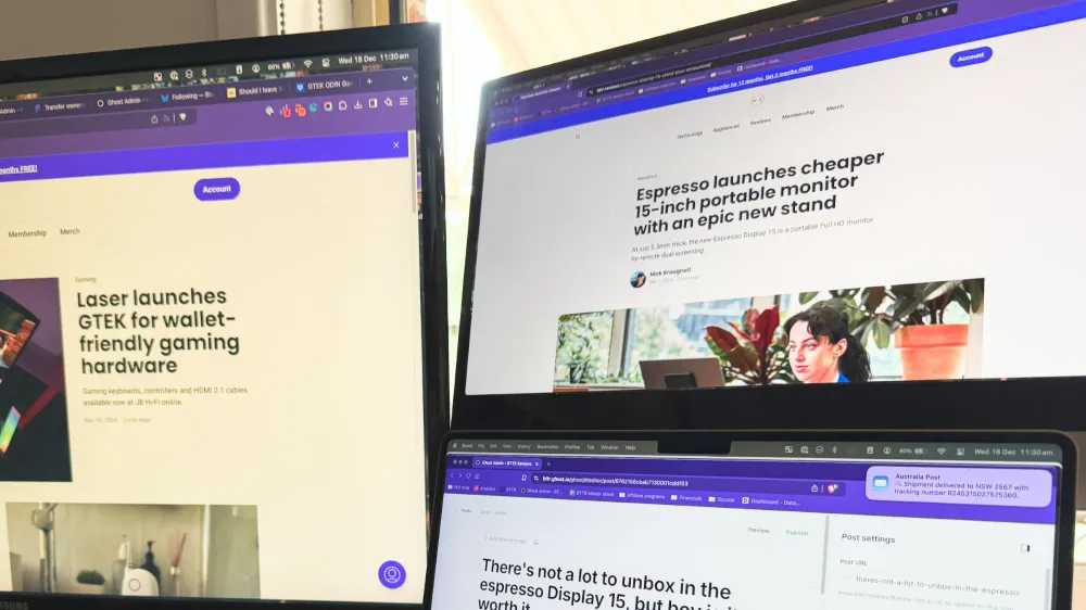 There's not a lot to unbox in the espresso Display 15, but boy is it worth it