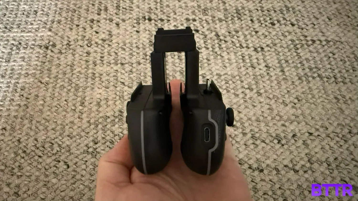 ASUS ROG Tessen controller folded in my hand