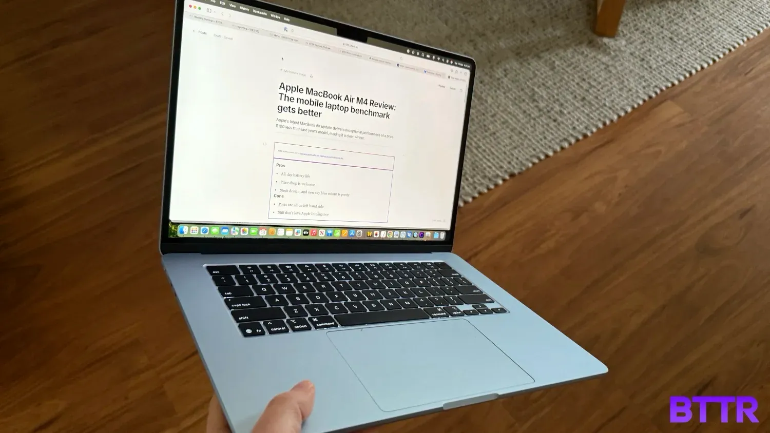 Writing this review on the MacBook Air M4