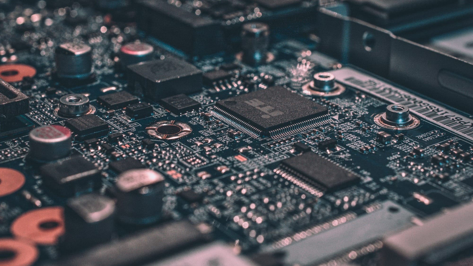 A close up photo of a circuit board