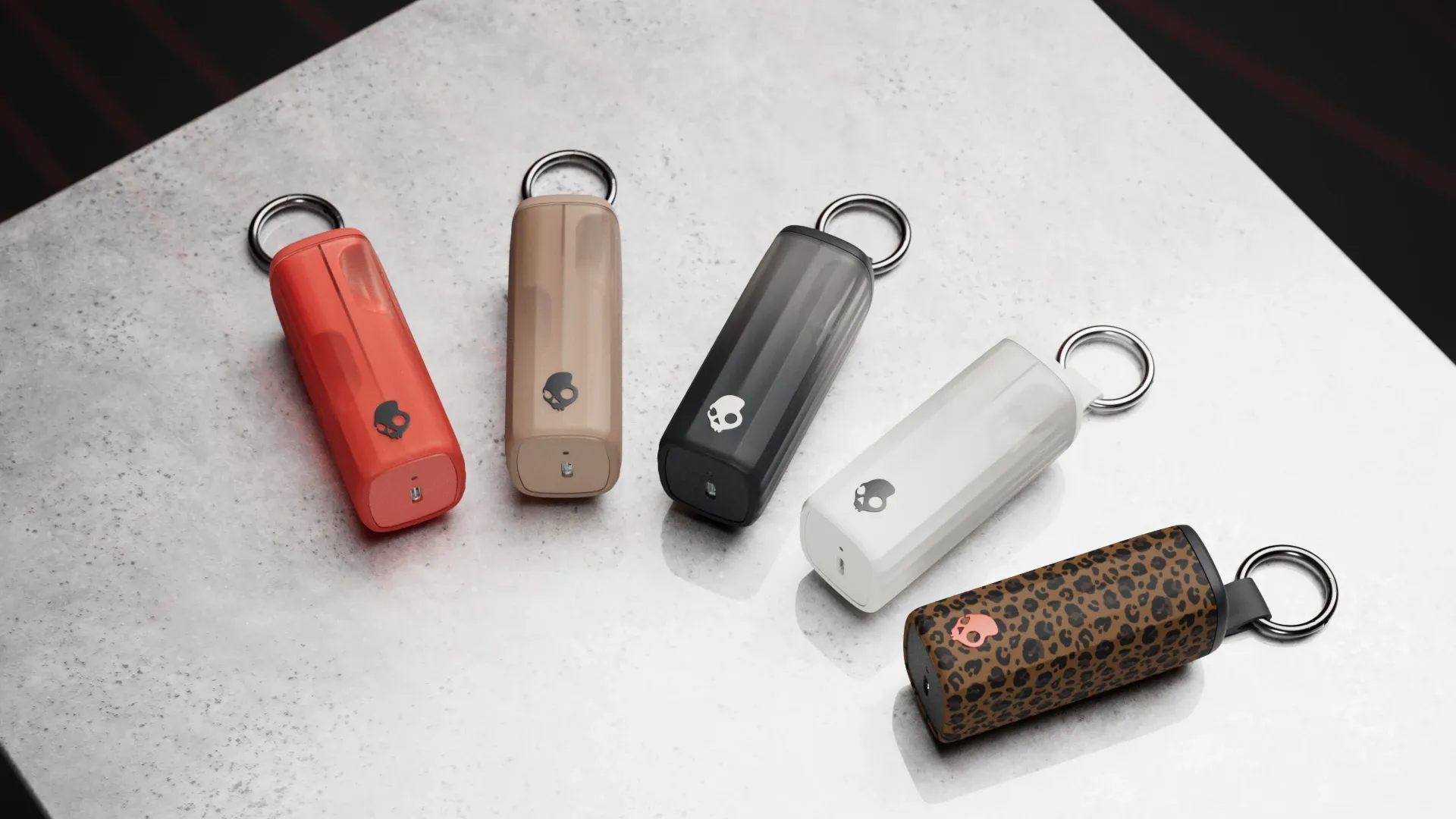 The five colours of the Method 360 ANC earbuds cases