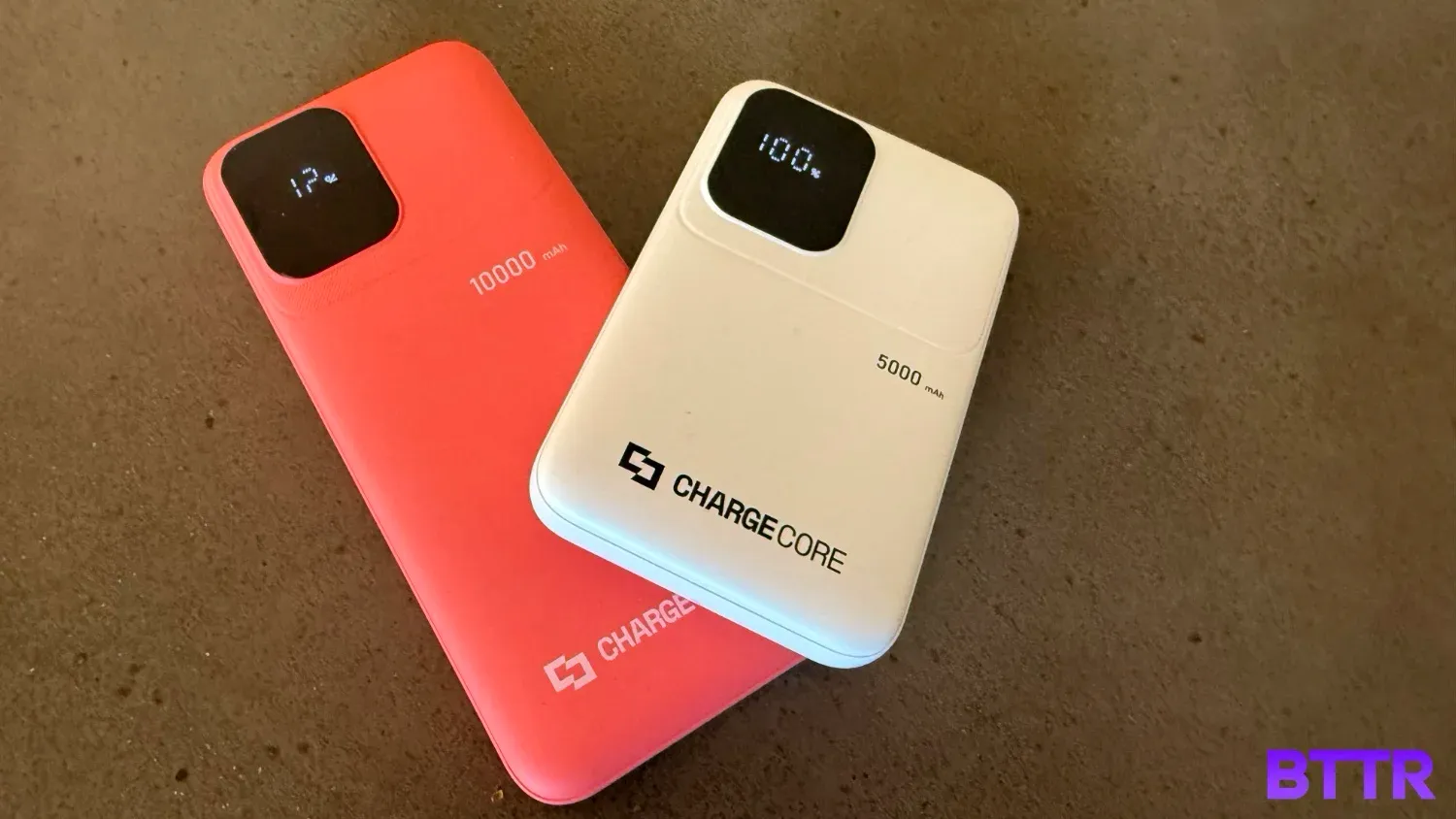 The 10,000 and 5,000 mAh Chargecore power banks