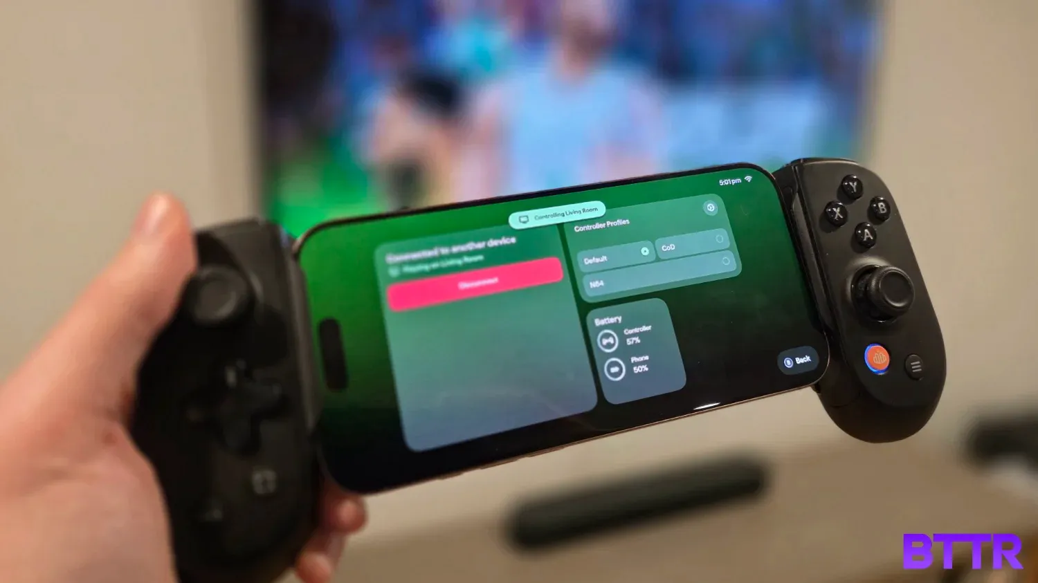 Playing games through the Apple TV using the Backbone Pro