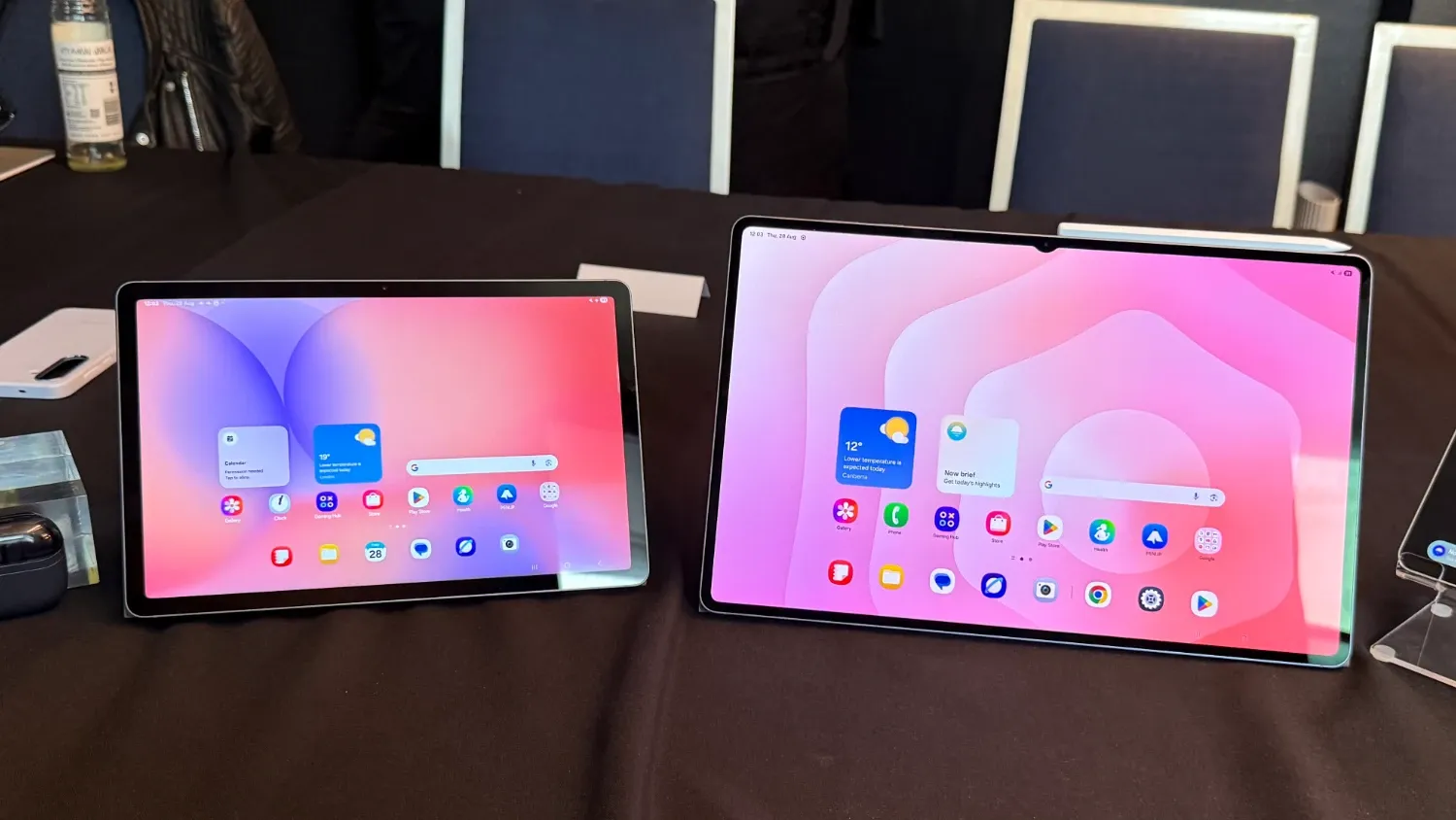The new Samsung Galaxy Tab S11 Series tablets, with the larger Ultra device on the right.