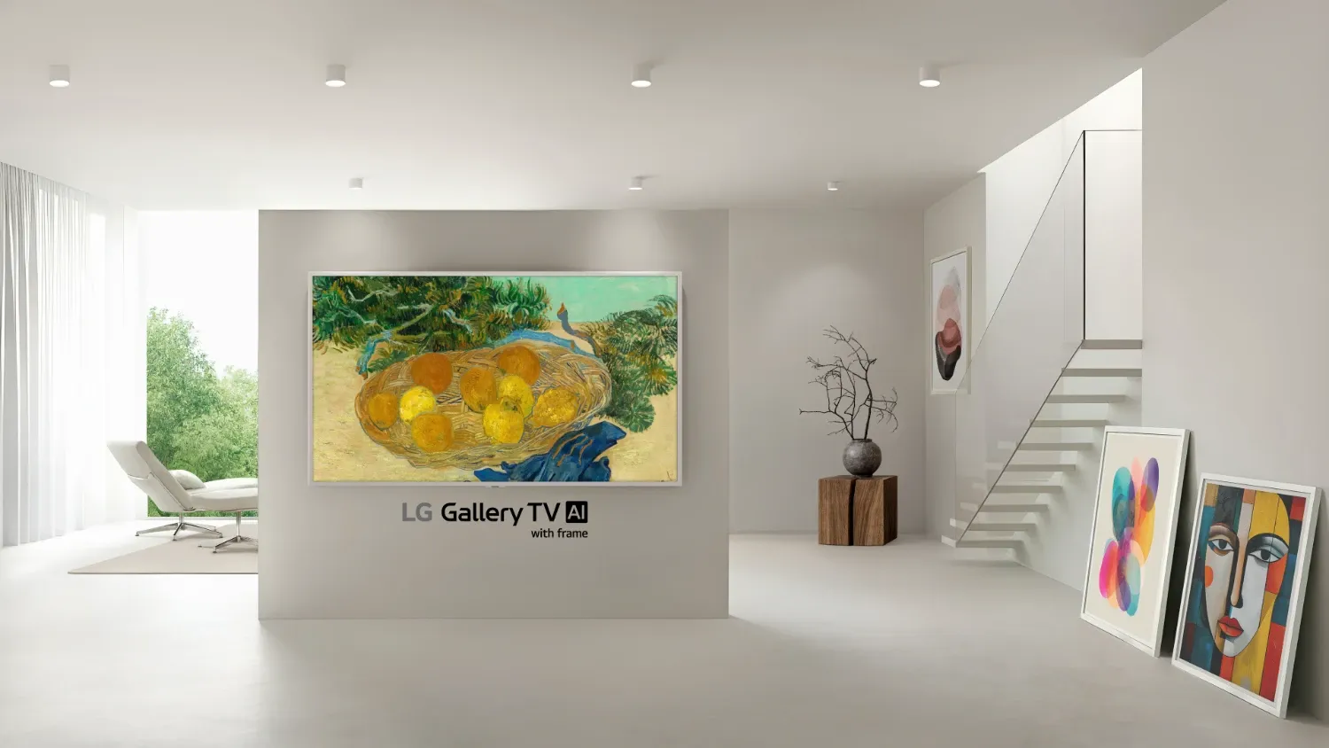 LG's Gallery TV set up in an artistic space.