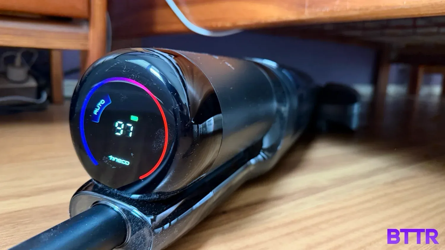 The Tineco Floor One S7 stretch cleaning under my bed