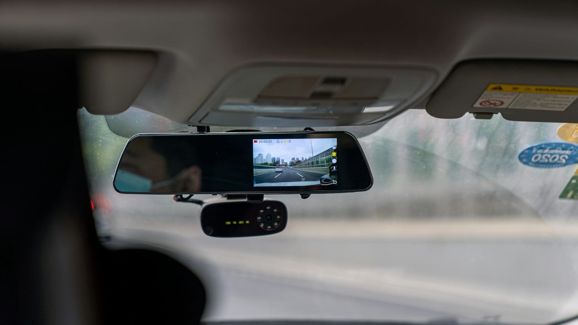 Close up of a dash cam 